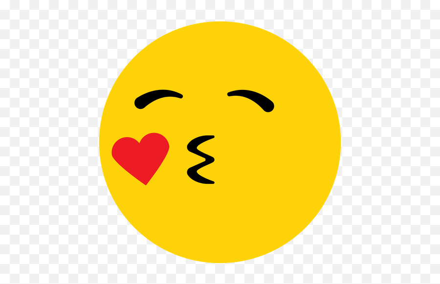 Blowing Kiss Emoji Icon Of Flat Style - Smiley,Blowing Kiss Emoji
