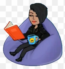 Via Giphy - Girl Reading Gif Transparent Emoji