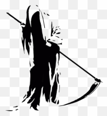 Download Grim Reaper Transparent Hq Png Image - Black And White Emoji