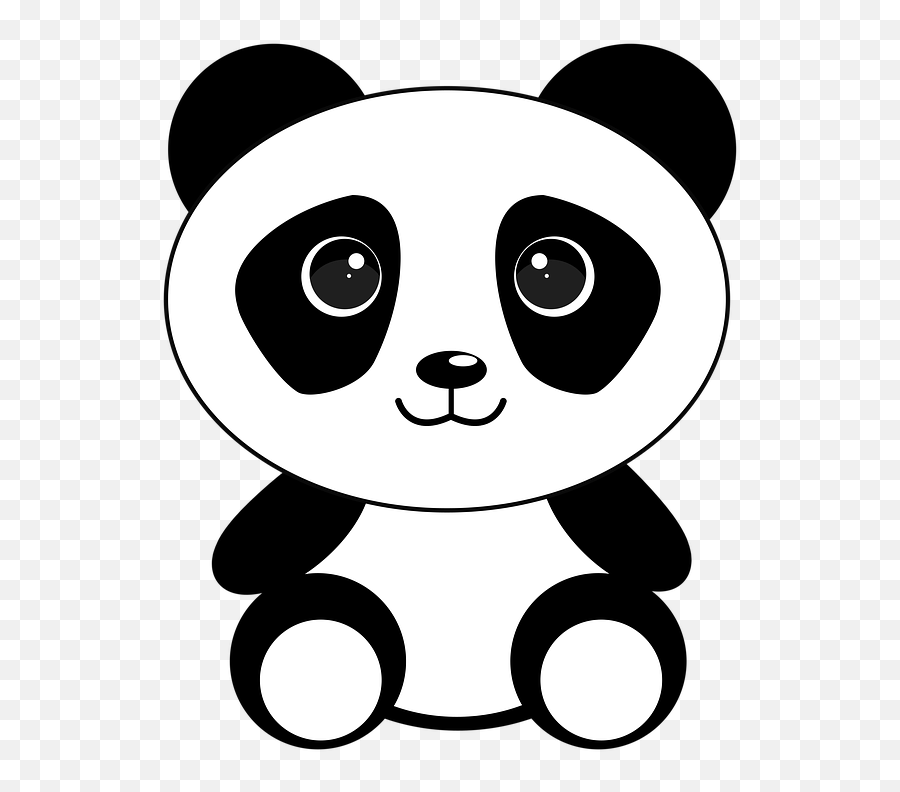 Free Panda Bear Illustrations - Panda Black And White Clipart Emoji,Shrug Emoji