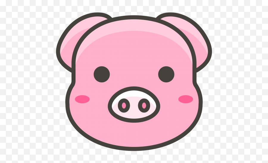 Pig Face Emoji Icon Clipart - Large Size Png Image Pikpng Domestic Pig,Facepalm Emoji Png