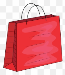 Red Shopping Bag Clipart - Image Of Emoji