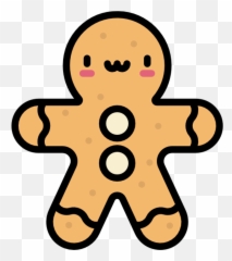 Sweet Bear Candy Star Sun Moon Rain Rainbow Kawai - Gingerbread Emoji