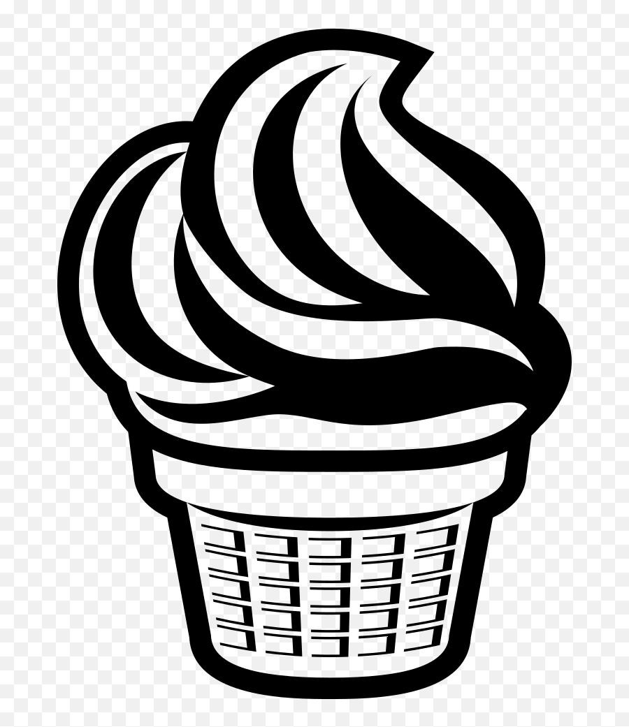 Emojione Bw 1f366 - Ice Cream Emoji Black,Ice Emoji