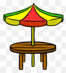 Umbrella Table - Is On The Cartoon Emoji