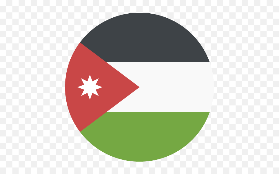 Flag Of Jordan Emoji For Facebook - Jordan Flag Round Shape,Jordan Flag Emoji