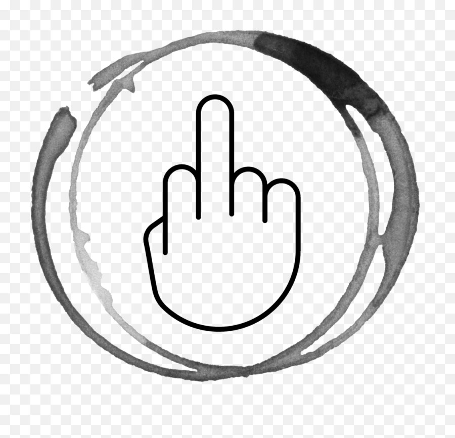 Middle Finger Drawing - Circle Emoji,Pointing Finger Emoticon