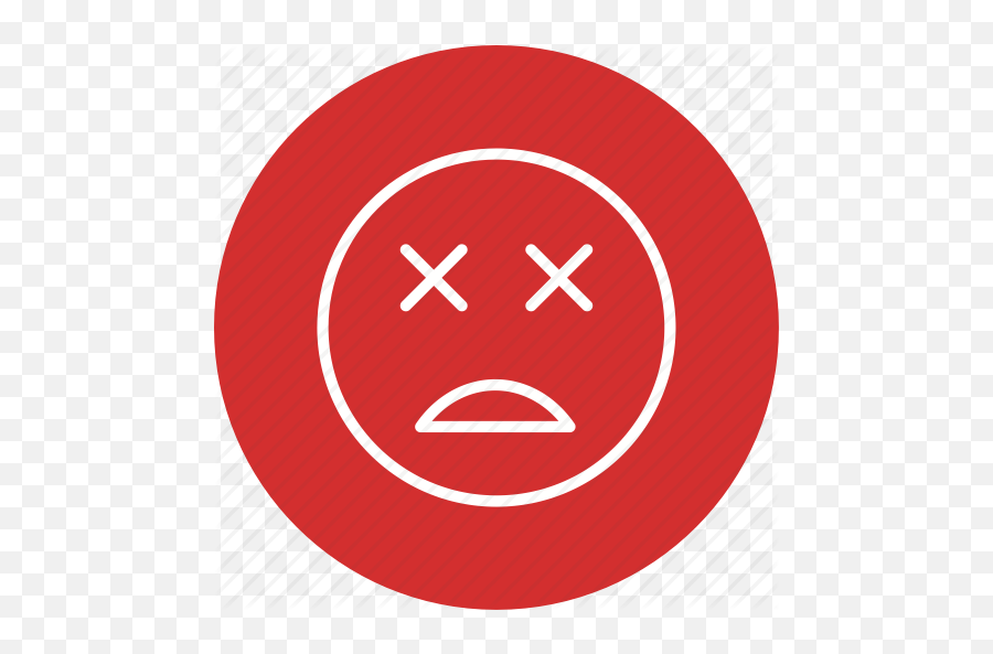 Emoticons Line Circle - Dead Red Icon Emoji,Red X Emoji