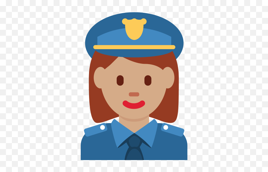Woman Police Officer Emoji With Medium - Policía Emoji,Officer Emoji