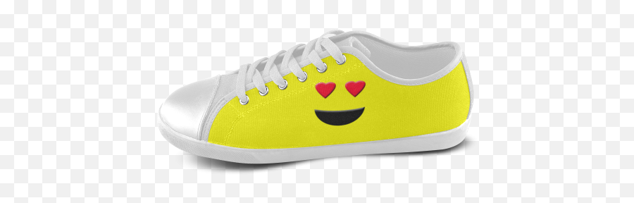 Emoticon Heart Smiley Womens Canvas - Suede Emoji,Emoji Slip On Shoes