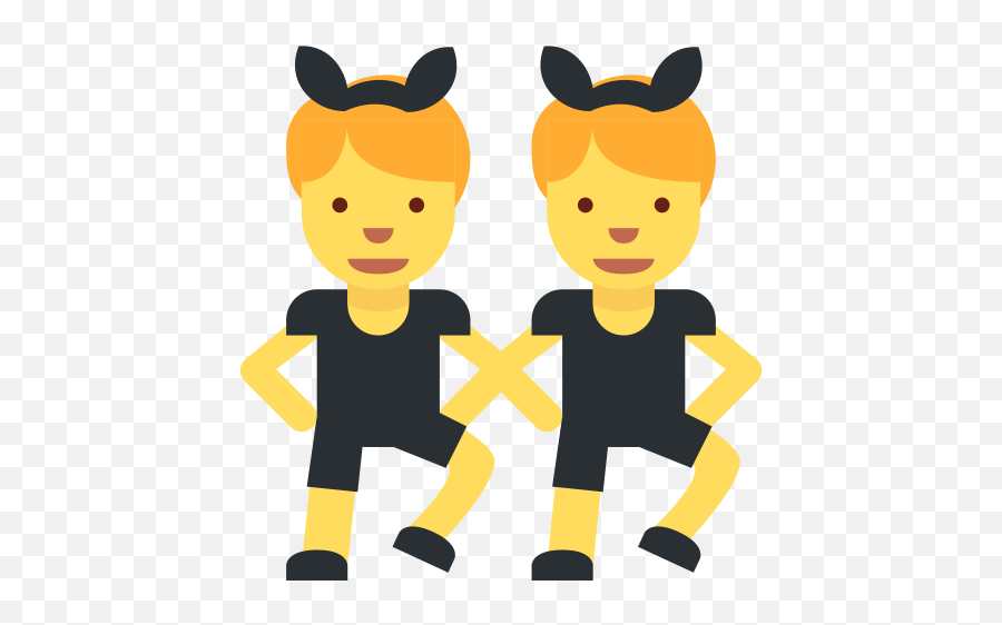 Men With Bunny Ears Partying Emoji Meaning And Pictures - Emoji One Men With Bunny Ears,Bunny Emoticon