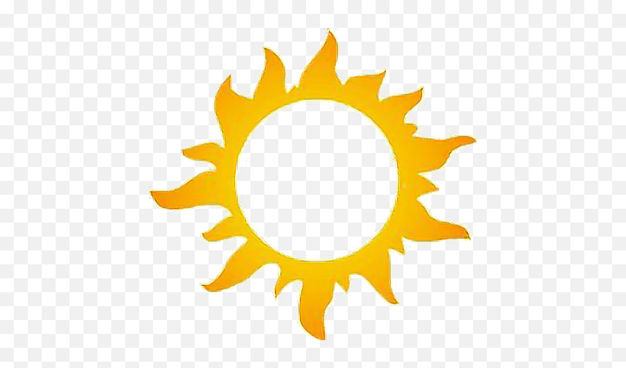 Sun Rays Fire Summer Yellow Frame Face - Cartoon Sun Transparent Background Emoji,Sun And Fire Emoji