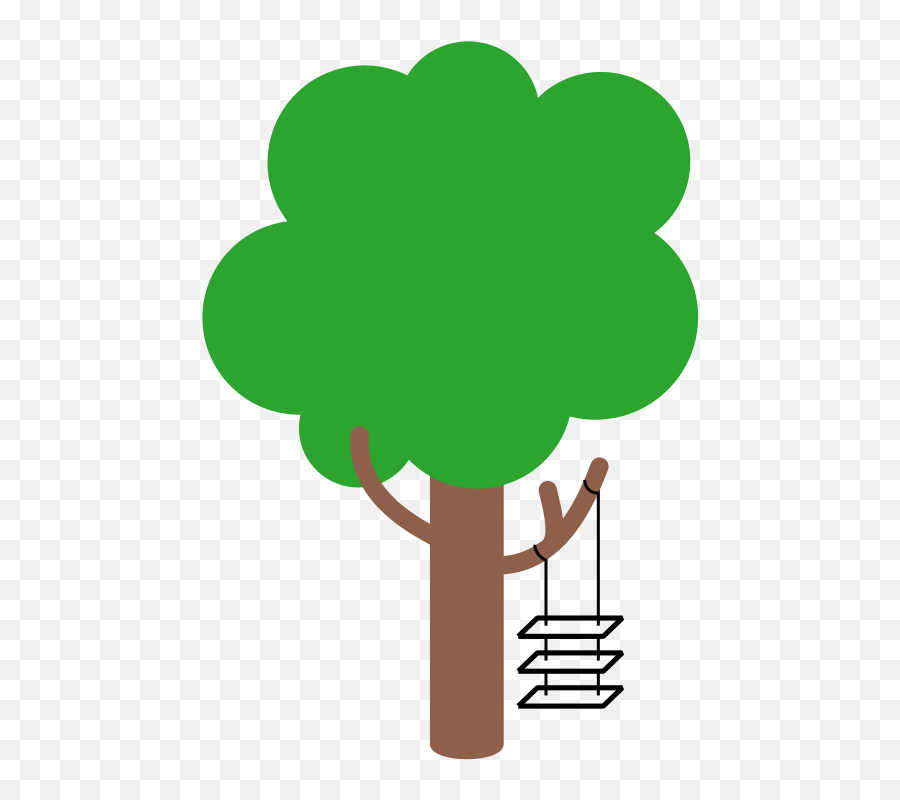 Tree Swing Cartoon Colored1 - Tree Swing Cartoon Emoji,Ios 19 Emojis