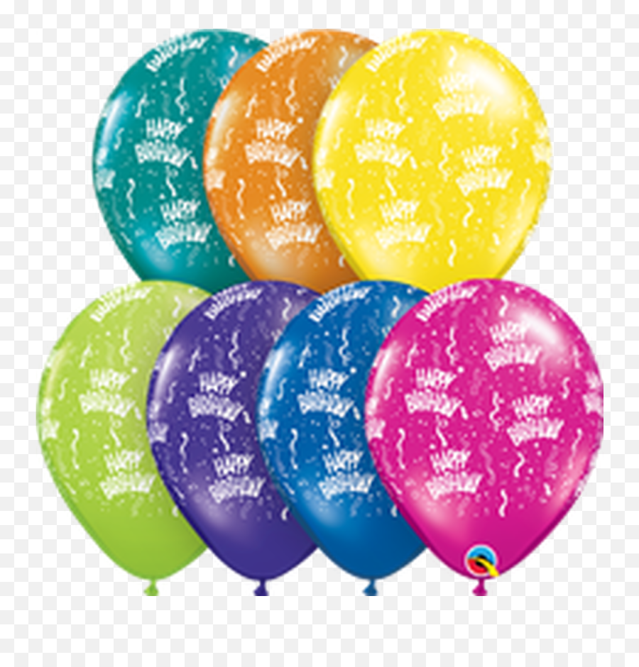 11q Assorted Happy Birthday Fantasy Print 50 Count - Happy Birthday A Round Latex Balloons Emoji,Water Spray Emoji