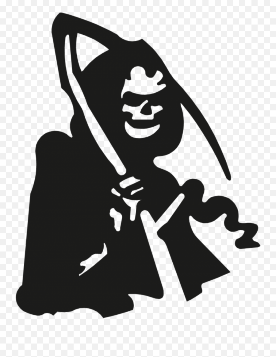 Ftestickers Halloween Ghost Death Grimreaper Silhouette - Grim Reaper Decal Emoji,Grim Reaper Emoji