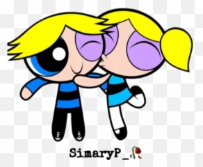 Burbuja Enamorada Stickers For WhatsApp - Powerpuff Girls Drawing With Boy Emoji