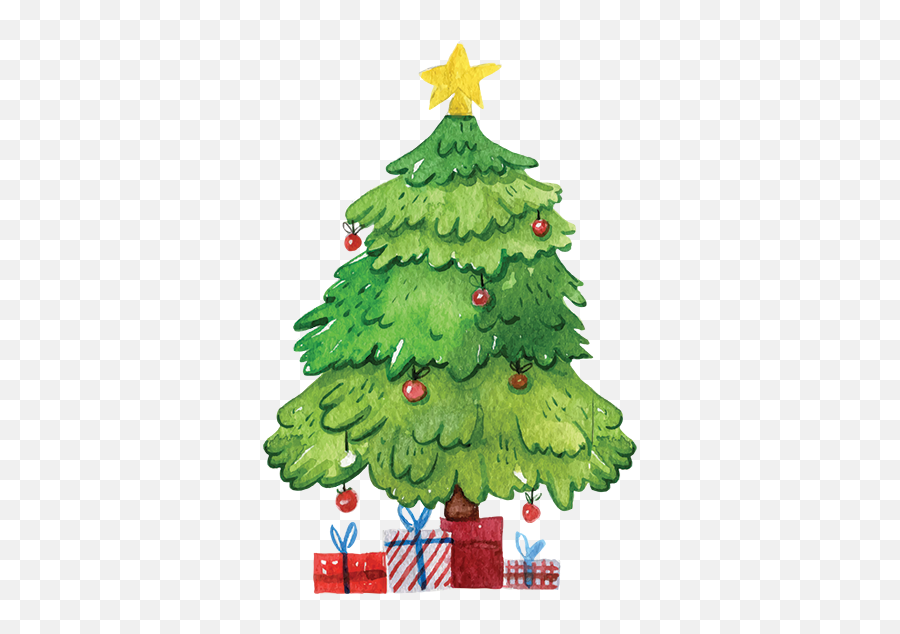 Christmas Tree And Gifts Christmas Wall Sticker - Desenho Arvore De Natal Feliz Natal Emoji,Emoji Xmas Tree