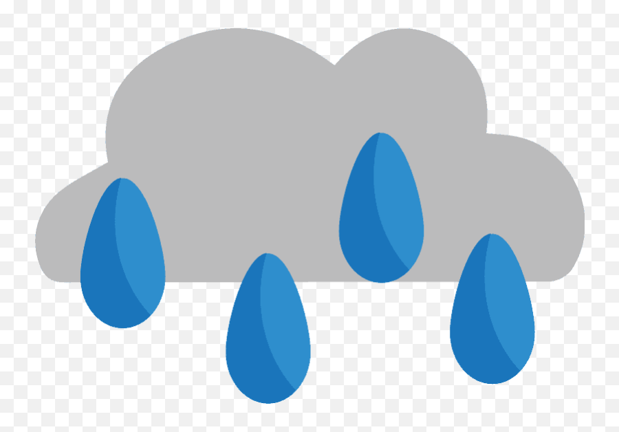 Cloud With Rain Emoji Clipart - Dot,Rain Emoji