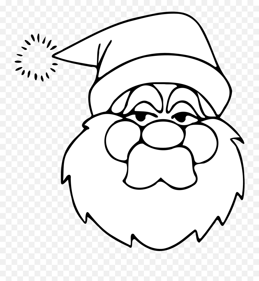 Free Black And White Christmas Hat Download Free Clip Art - Santa Face No Background Emoji,Black Santa Emoji