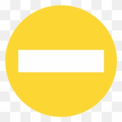 Eo Circle Yellow White No - Entry Sign Blue Emoji