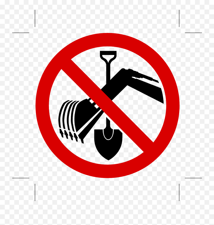 No Digging Prohibited Not Allowed Forbidden Sign - Do Not Dig Sign Emoji,Piglet Emoticon