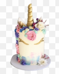 Happybirthday Unicorn Cake Sticker - Cake Decorating Supply Emoji,Unicorn Emoji Cake