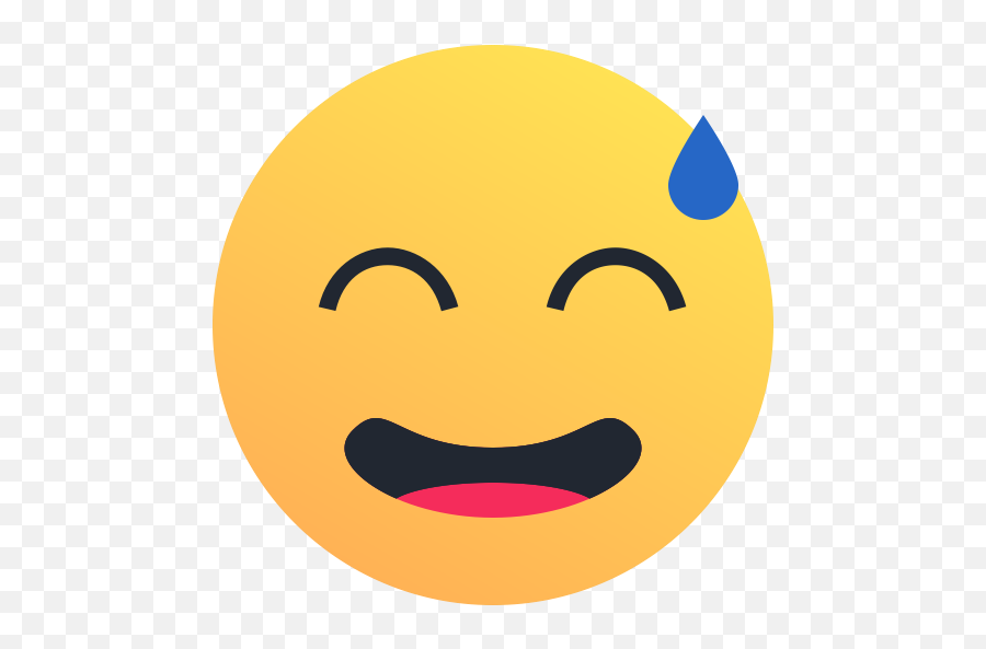 Face Emoji Reaction Emoticon Sweat Embarrass Icon - Embarrass Emoji,Blush Emoticon
