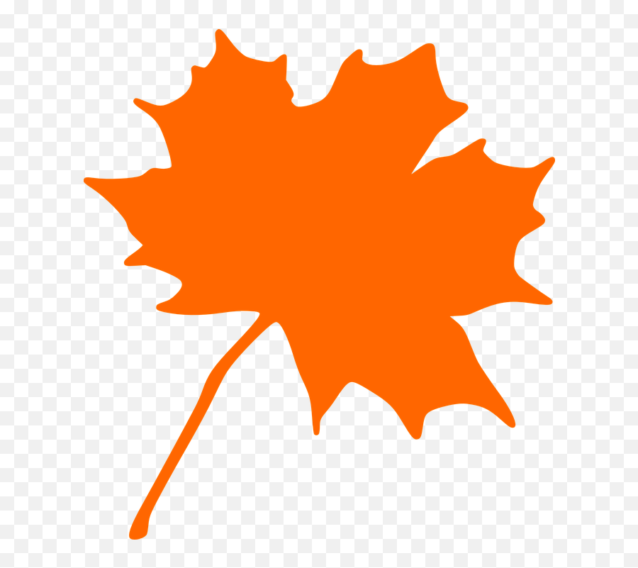 Free Canada Flag Vectors - Orange Maple Leaf Clipart Emoji,Autumn Emoji