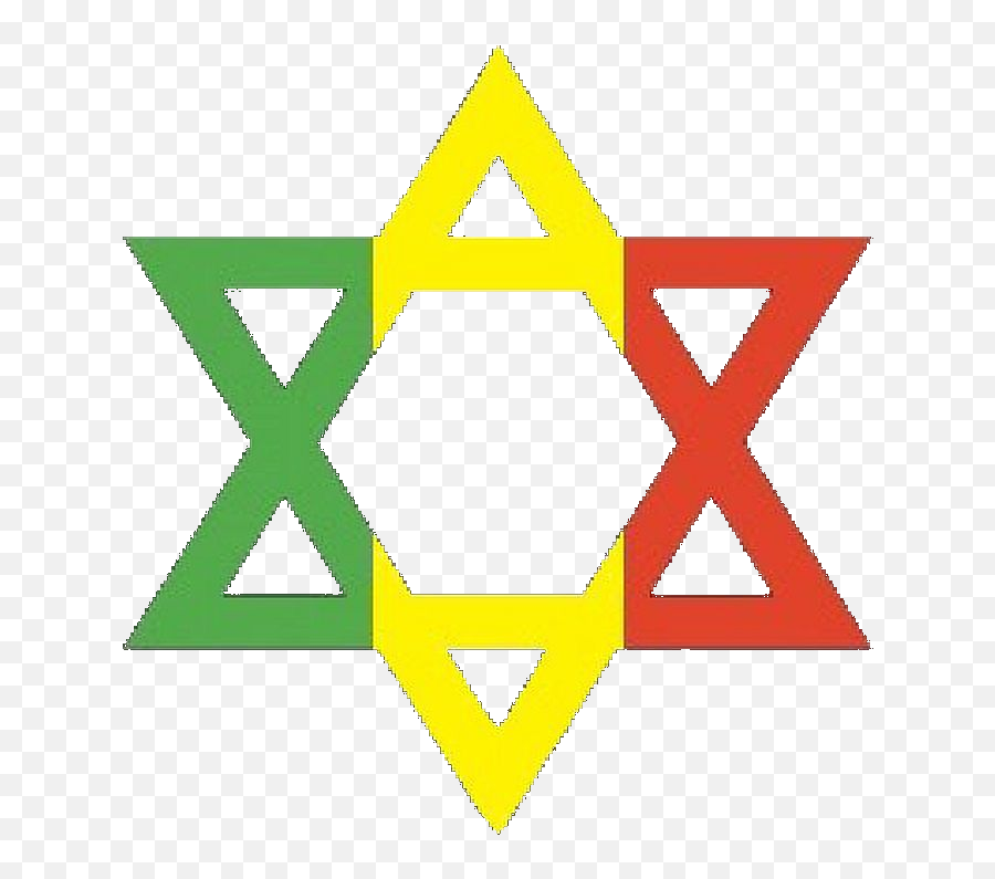 Rastafarian Star Of David - Star Of David Stock Emoji,All Might Emoji