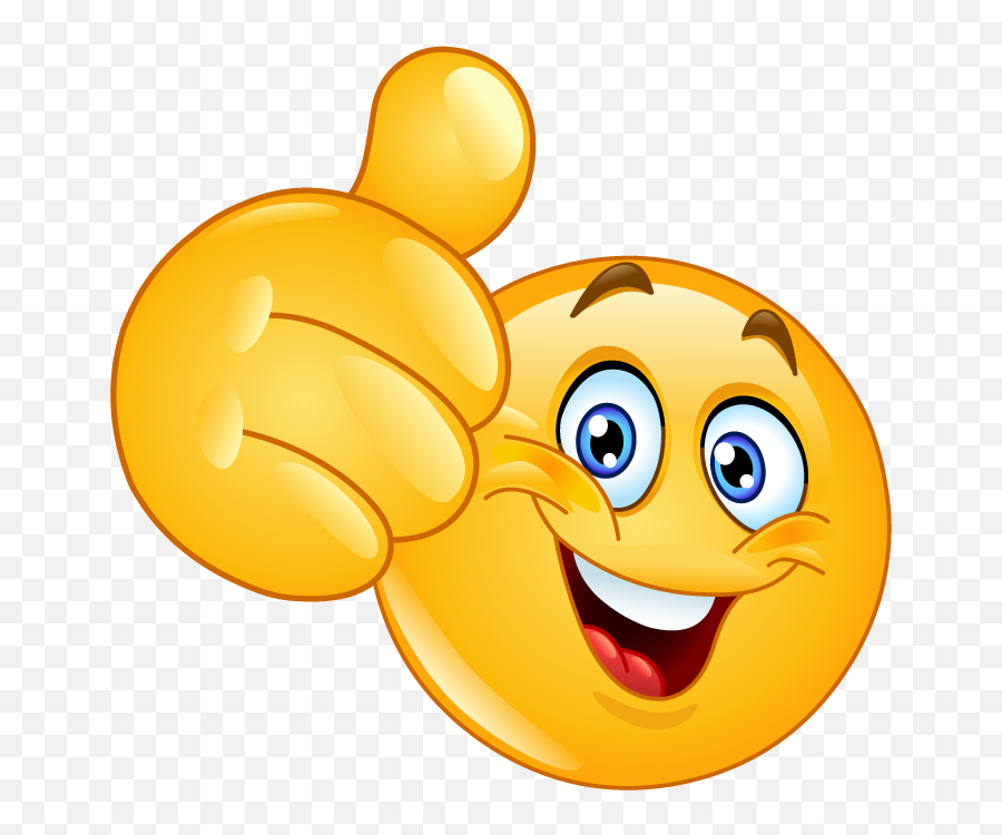 Smiley Face Thumbs Up Clipart - Smiley Face Thumbs Up Png Emoji,Big Thumbs Up Emoji