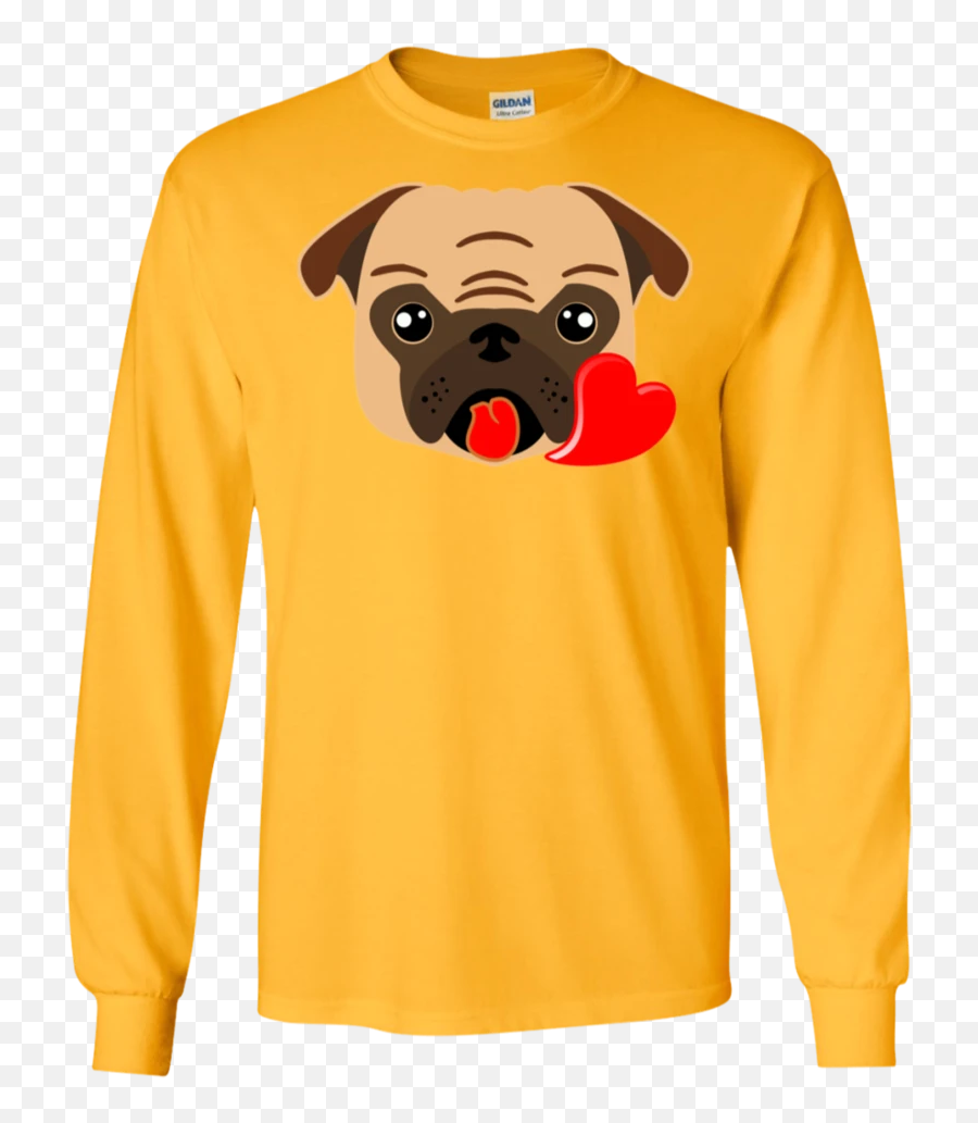 Funny Pug Emoji Adults Pug Heart Sweatshirts - Sky Was Yellow Shirt,Pug Emoji