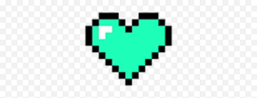 Transparent 8 - 8 Bit Heart Transparent Emoji,Green Heart Emoticon