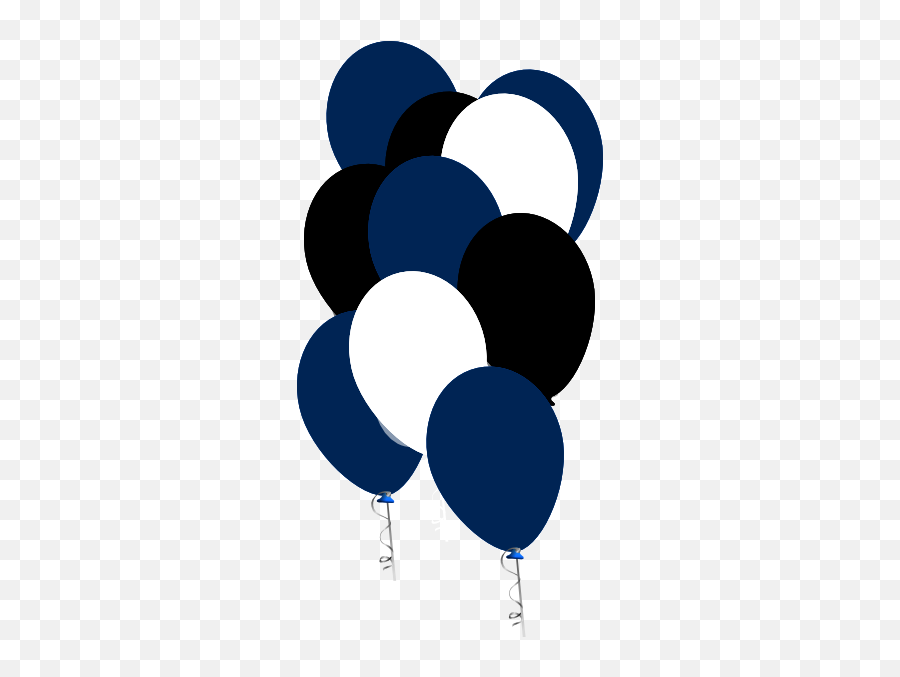 Balloon Bouquet Clip Art - Black And Blue Balloons Png Emoji,Blue Balloon Emoji