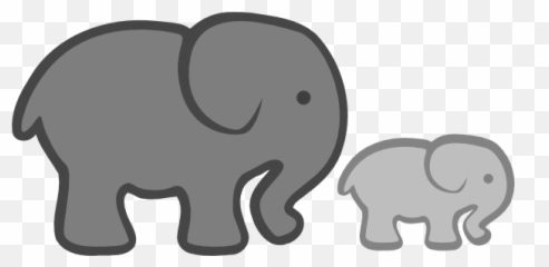 Mommy And Baby Elephant Clipart Kid 2 - Elephant And Baby Clipart Emoji,Mommy Emoji