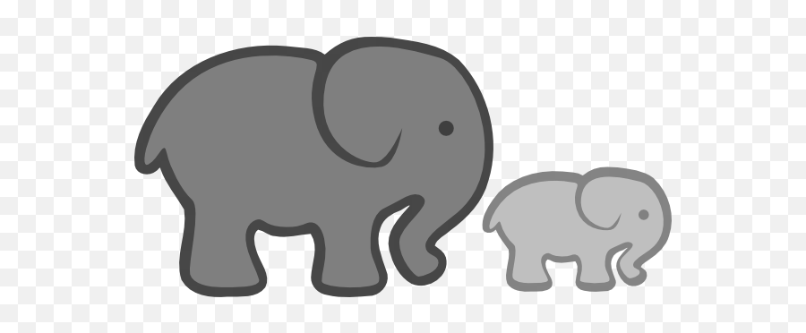 Mommy And Baby Elephant Clipart Kid 2 - Elephant And Baby Clipart Emoji,Mommy Emoji