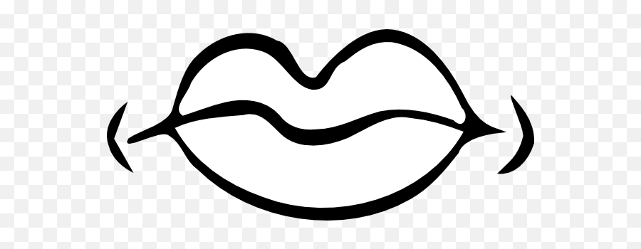 White Lips Clipart - Lip Clipart Black And White Emoji,Pouty Face Emoji