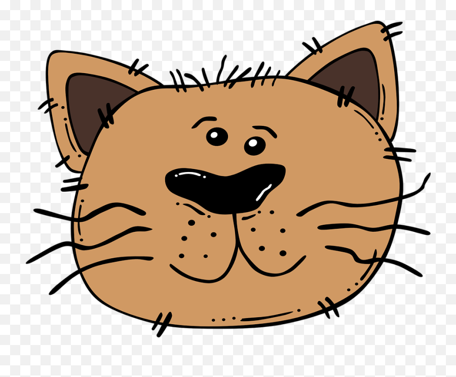 Free Crazy Funny Vectors - Cartoon Face Of Cat Emoji,Trump Emoji