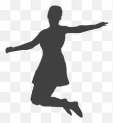 Woman jumping silhouette - Transparent PNG u0026 SVG vector file Silueta De Mujeres Saltando Emoji