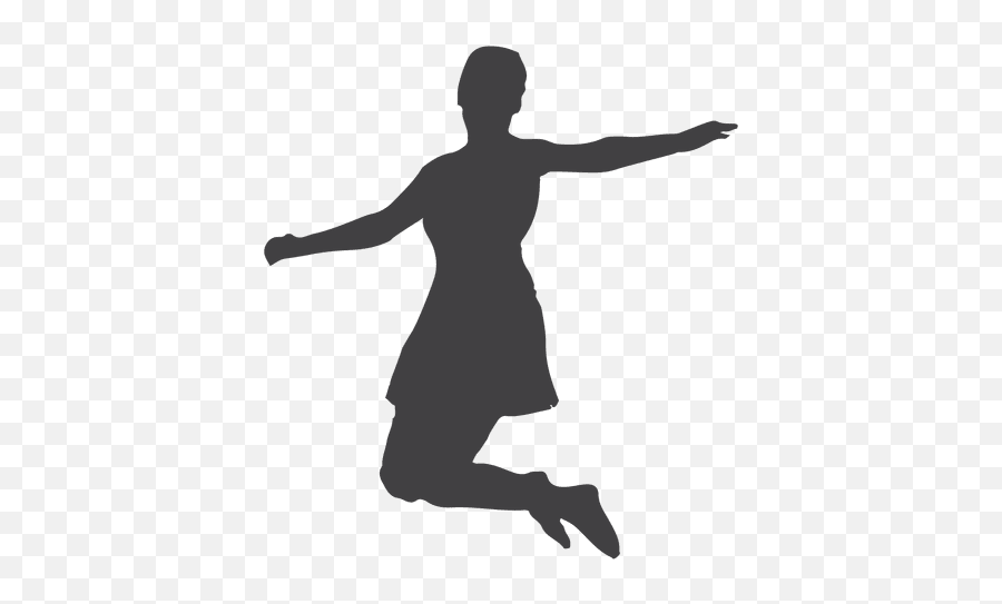 Woman Jumping Silhouette - Transparent Png U0026 Svg Vector File Silueta De Mujeres Saltando Emoji,Jumping Emoji
