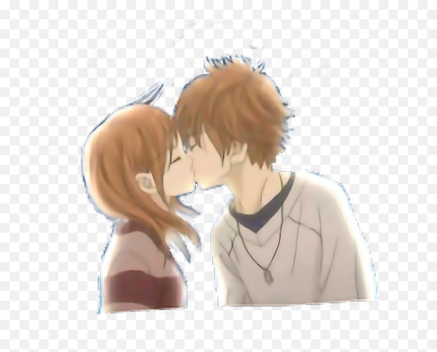 Anime Love Png - Anime Love Novios Love Amor Kiss Amor De Novios Anime Emoji,Animated Kissing Emoji