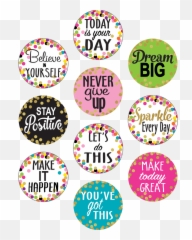 Confetti Positive Sayings Accents Classroom walls - Emoji