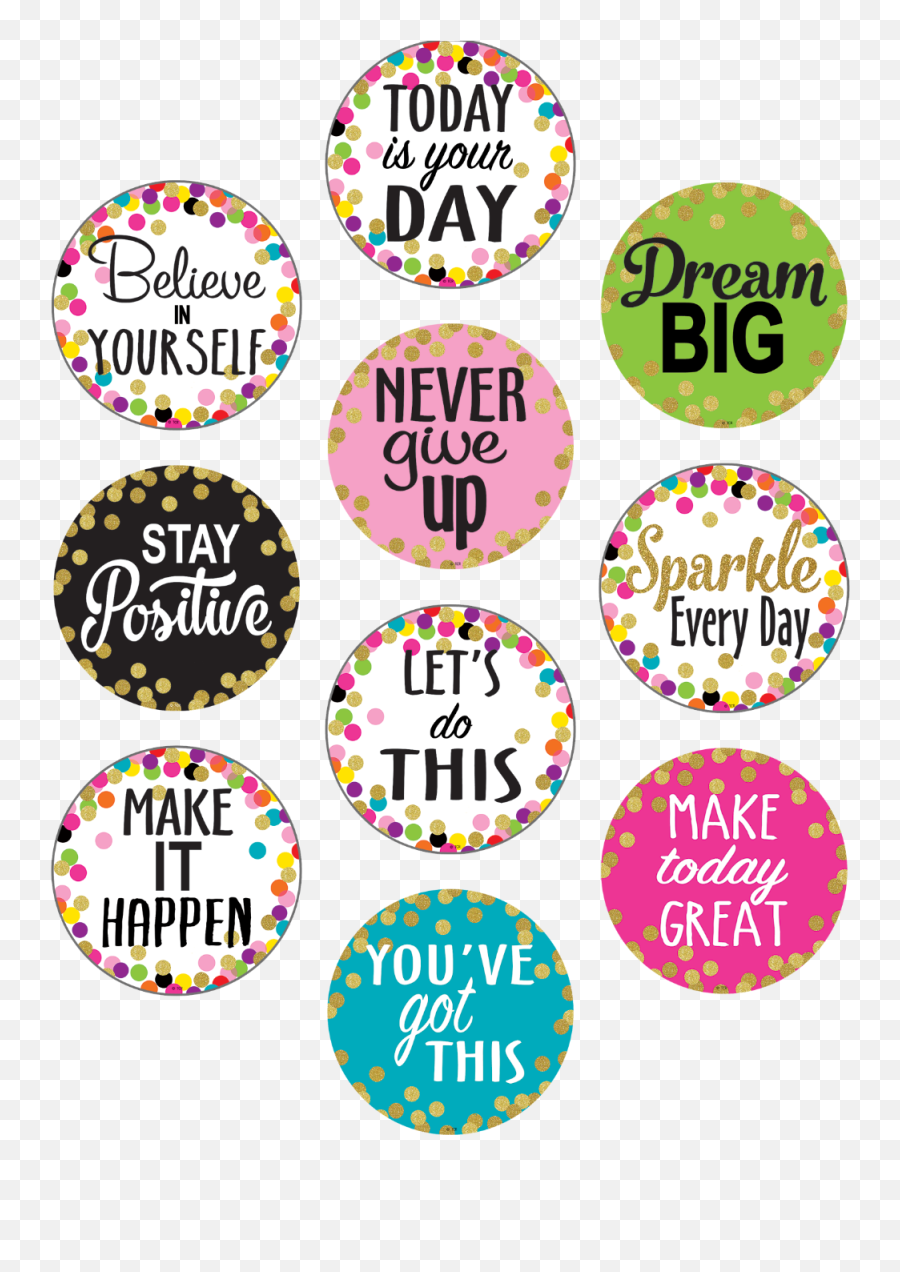 Confetti Positive Sayings Accents Classroom Walls - Confetti Positive Sayings Emoji,Confetti Emoji Transparent