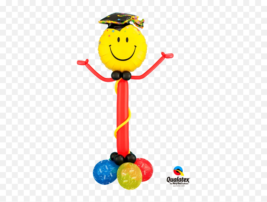 Graduation Bouquets And Decor U2013 Funtastic Balloon Creations - Smiley Emoji,Graduation Emoticon