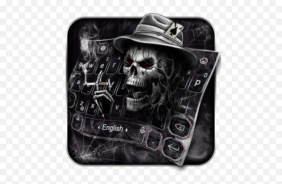 Skull Smoke Web Keyboard Theme - Apps On Google Play Illustration Emoji,Skull Emoji Iphone