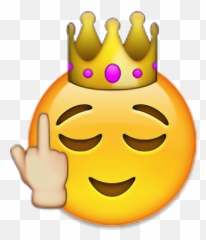 Fuckyou Sticker - Emoji Iphone Fuck You,Crown Emoji