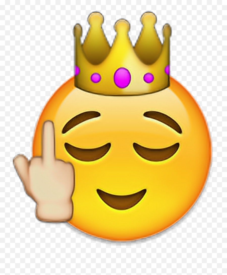 Fuckyou Sticker - Emoji Iphone Fuck You,Crown Emoji