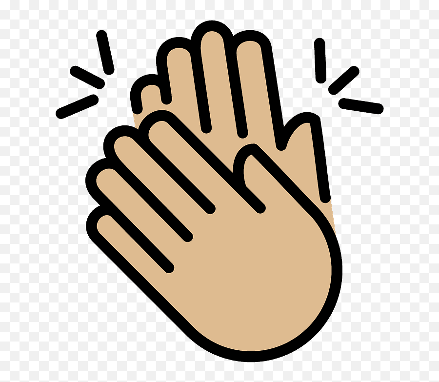 Clapping Hands Emoji Clipart - Emoticon Aplausos,Clapping Emoji Android