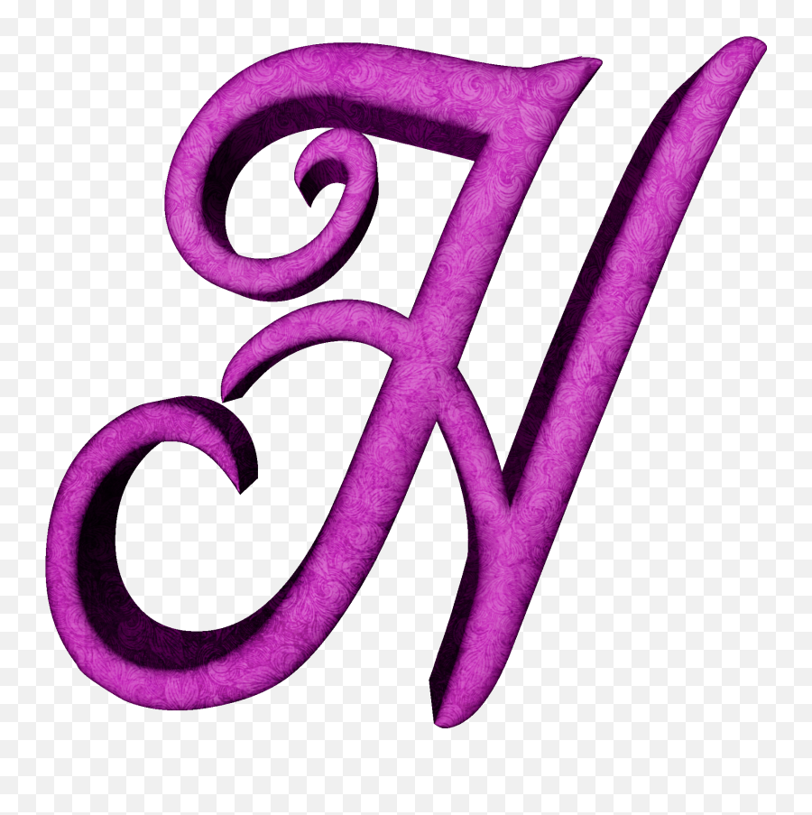 Alfabeto Estampado De Hojas En Fucsiah Lettering - Modelos De Letras H Emoji,Cursive Emoji
