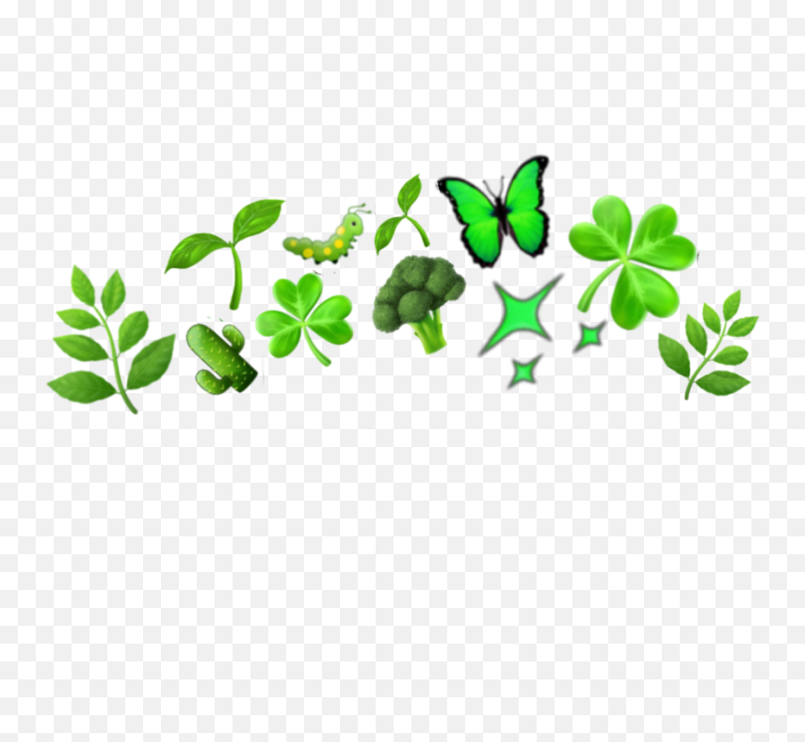 Green Vert Crown Emoji Kawaii Cute Sticker By Leila - Decorative,Crown Emoji