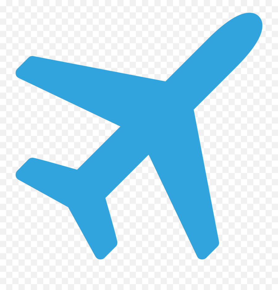 Airplane Icon Blue Png Png Download - Airplane Icon Png Emoji,Plane Emoji